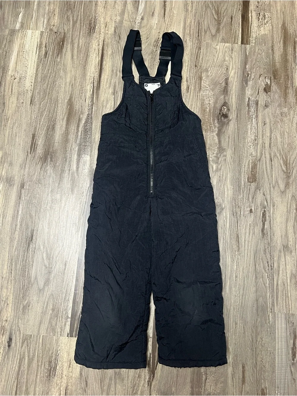 Vintage OshKosh B'gosh Black Insulated Winter Snow Bib Pants Size 5/6